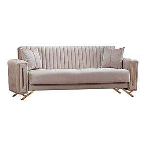 Senfoni 2-Pieces Sofa & Loveseat Set - Beige by Furnia Furniture