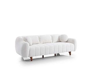 Snowy Stationary Sofa - Cream by Furnia Furniture