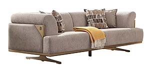 Urla 2-Pieces Sofa & Chair Set - Cream by Furnia Furniture