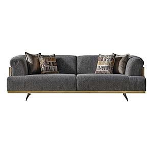 Urla 2-Pieces Sofa & Chair Set - Grey by Furnia Furniture