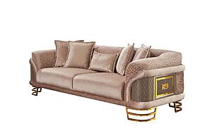 Versace Stationary Sofa - Cream by Furnia Furniture