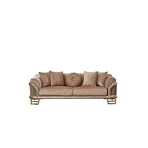 Versace 2-Pieces Sofa & Loveseat Set - Beige by Furnia Furniture