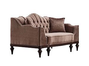 Zumrut Stationary Loveseat - Light Brown by Furnia Furniture
