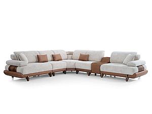 Allegra Modular Sectional Sofa Cream by Furnia Furniture