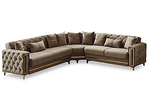 Bolivya Convertible Sectional Sofa Beige by Furnia Furniture