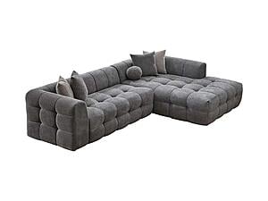 Teddy Sectional Sofa Grey by Furnia Furniture