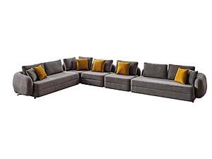 Toscana Modular Sectional Sofa Grey by Furnia Furniture