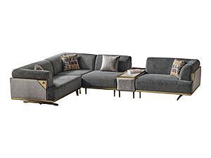 Urla Modular Sectional Sofa Grey by Furnia Furniture