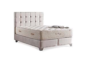Cenova Storage Bed w/Headboard - Cream by Furnia Furniture