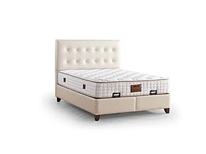 Vella Storage Bed w/Headboard - Beige by Furnia Furniture