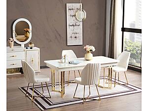Marsel Dining room Table - White by Furnia Furniture