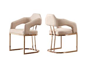 Paris Dining Arm Chair -Cream by Furnia Furniture