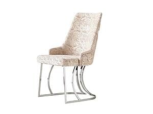 Napoli Dining Chair w/Silver C Leg by Furnia Furniture