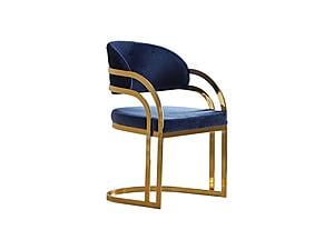 Romans Dining Chair Navy Blue by Furnia Furniture