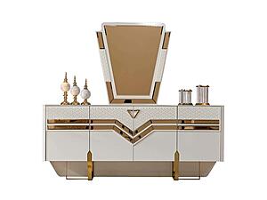 Zen Consol w/Mirror - Beige by Furnia Furniture
