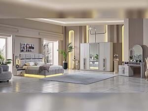Parma Bedroom Set - Light Grey by Furnia Furniture