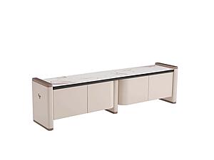 Voyance TV Stand - Beige by Furnia Furniture