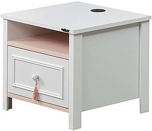 Alya Nightstand - White by Furnia Furniture