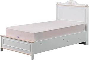 Alya Twin Bed With Headboard - White by Furnia Furniture
