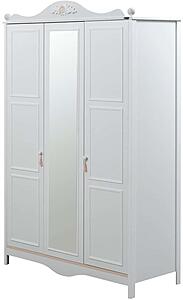 Alya 3 Door Wardrobe - White by Furnia Furniture