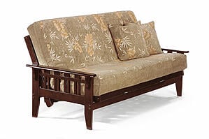 Kingston Futon Frame Rosewood (Twin Lounger) w/Shoe Mechanism by Night & Day Furniture