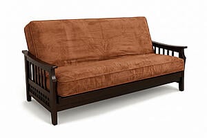 Suede Rust Futon Cover Full w/Piping (54" x 75") by Prestige