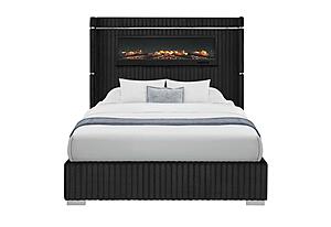 2215 Black Queen Bed by Global Furniture