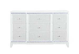 Alina White Dresser w/LED by Global Furniture