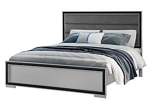 Amelia Grey Black Full Bed w/LED by Global Furniture