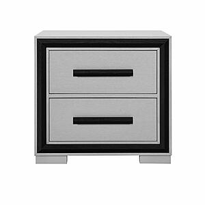 Amelia Grey/Black Nightstand w/Cooler & Speaker by Global Furniture