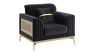 Antigua Upholstery Chair - Black by Galaxy Furniture