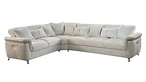 Argo Upholstery Sectional - Beige by Galaxy Furniture