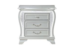 Aria Silver Nightstand w/LED by Global Furniture