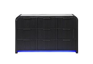 Beckett White/Black Dresser w/LED by Global Furniture