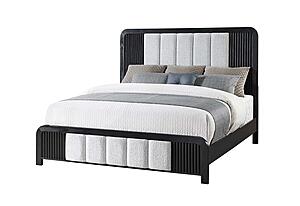 Beckett White/Black King Bed Group w/Cooler & Speaker by Global Furniture