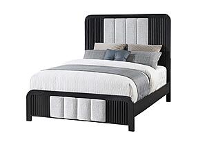 Beckett White/Black Queen Bed by Global Furniture