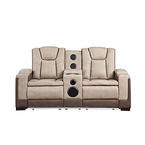 Bruno Faux Leather Reclining Sofa & Loveseat - Brown by Galaxy Furniture