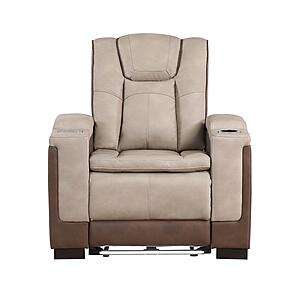 Bruno Faux Leather Recliner Chair - Brown by Galaxy Furniture