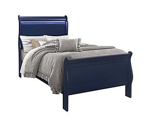 Charlie Blue Twin Bed w/LED by Global Furniture