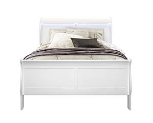 Charlie White Full Bed Group w/LED by Global Furniture