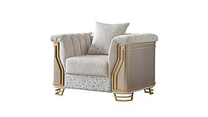 Chateau Upholstery Chair - Cream by Galaxy Furniture