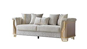 Chateau Upholstery Sofa - Cream by Galaxy Furniture