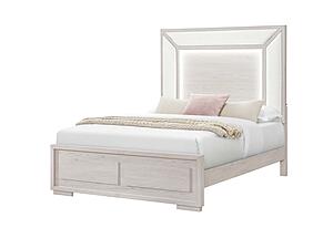 Clara Beige Full Bed w/LED by Global Furniture