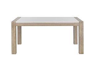D1321DT Light Grey Dining Table + D1321DC Light Grey Fabric Dining Chair by Global Furniture