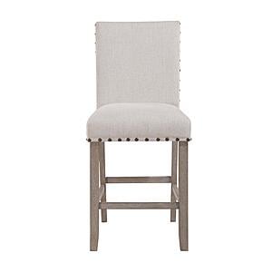 D1622 White Fabric Bar Stool by Global Furniture