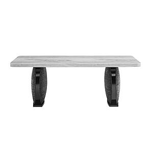 D2502 Black Dining Table & 4 D2502DC Black Dining Chairs by Global Furniture