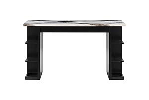 D3232CST Black Console Table + 2 Light Grey Stools by Global Furniture