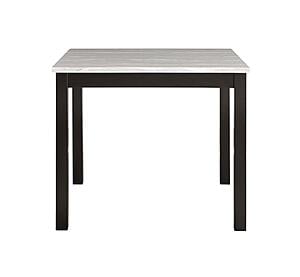 D4052 White Bar Table & 4 Grey Fabric Bar Stools by Global Furniture
