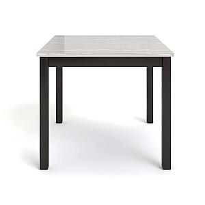 D4054 Black/White Bar Table w/4 Black Fabric Bar Stools by Global Furniture