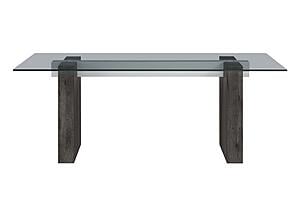 D4238 Glas top w/Dark Brown Dining Table by Global Furniture